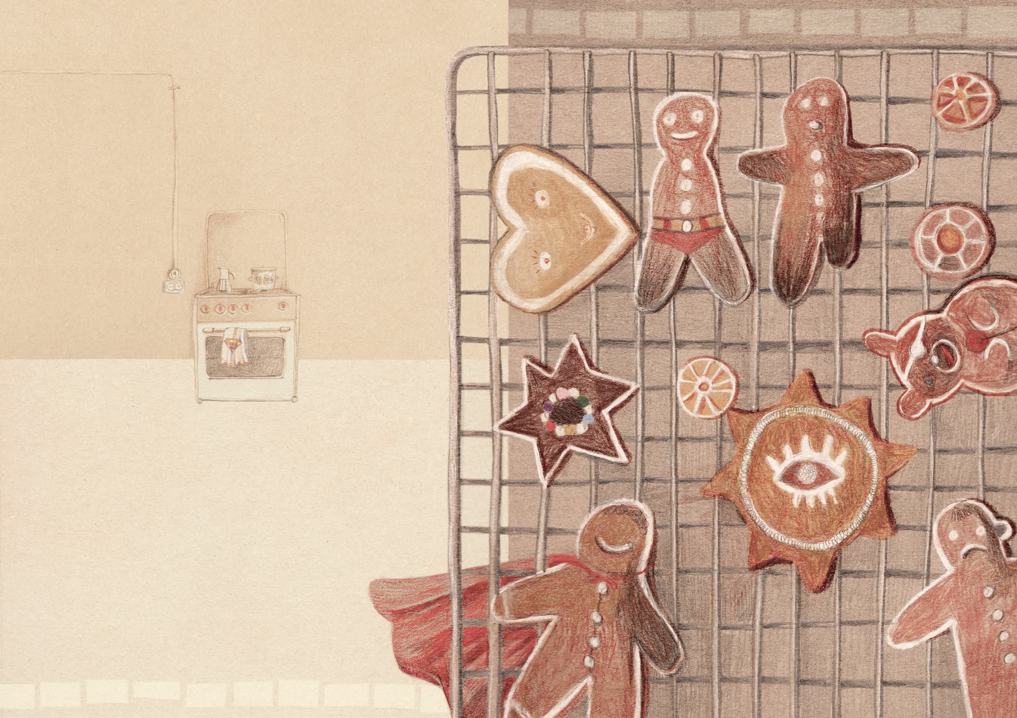 Ilustracja z książki - ptaki z kopertami